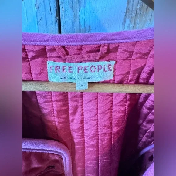 Free People NWOT Natalia Jacket in Sweet Heart Size Medium - Picture 7 of 9